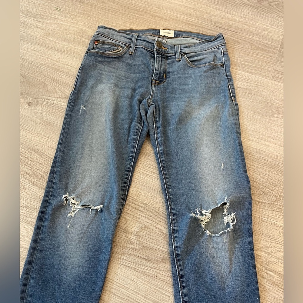 HUDSON Distressed Blue Ripped Skinny Jeans. Size 26W/28L - Picture 3 of 11